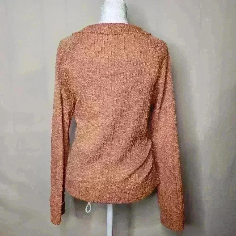 Two by Vince Camuto burnt orange button cardigan size large - Picture 2 of 6